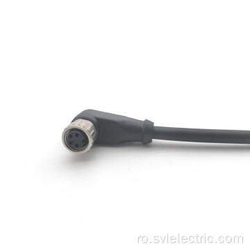 M8 Conector în unghi de sex feminin cu 4 pini Cablu PUR 3METER
